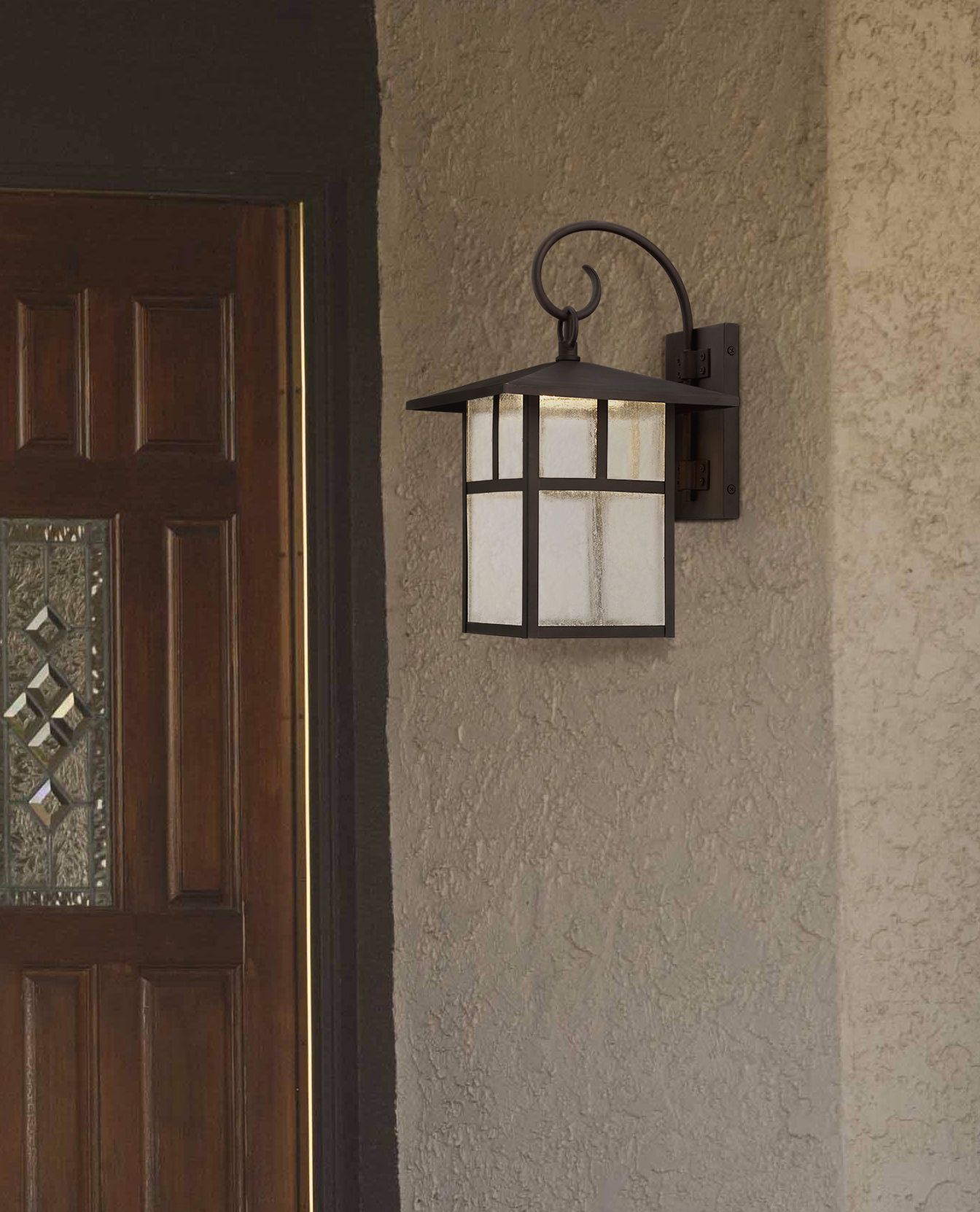 Glenfield 14" High Bronze LED Outdoor Wall Light 5X223 Lamps Plus