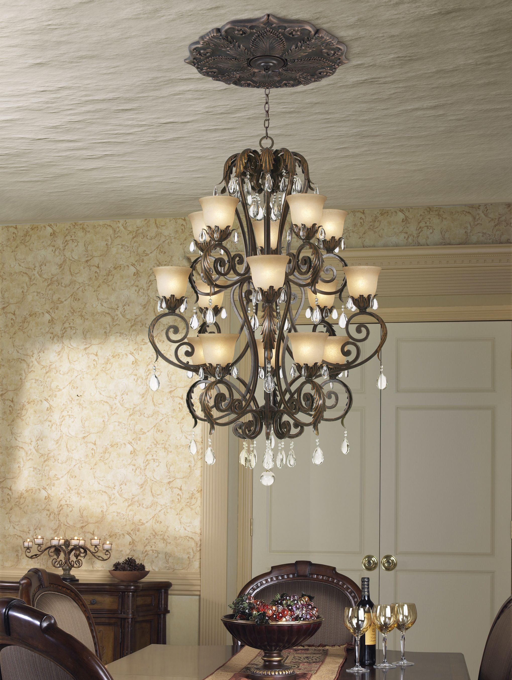 Classic Roman Bronze 24 Wide Ceiling Medallion 73574 Lamps Plus