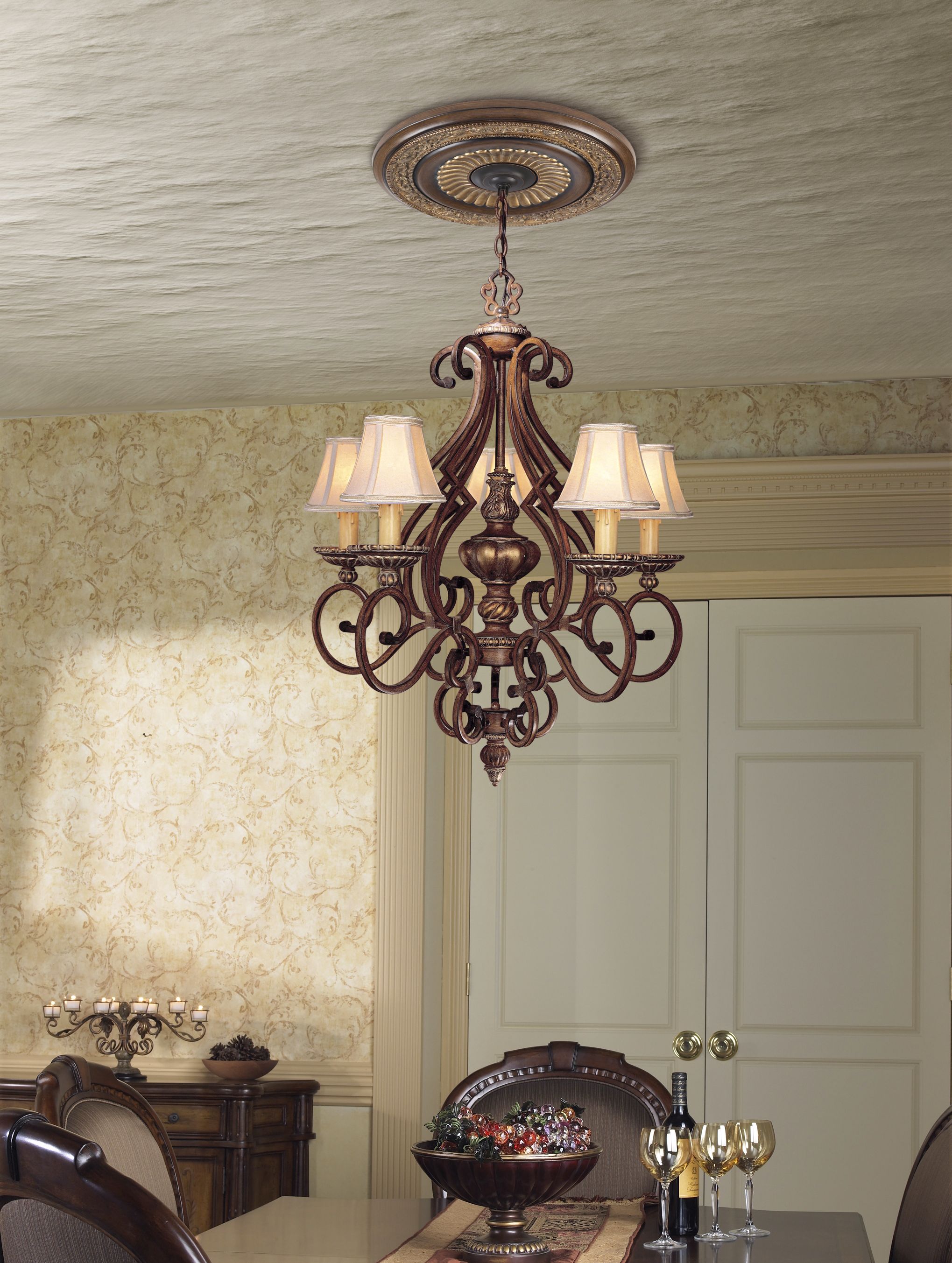 Belcaro Collection 20 3 4 Walnut Finish Ceiling Medallion