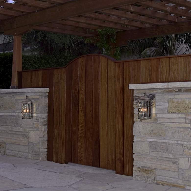 Mallorca Collection 19 1/2&quot; High Outdoor Pocket Wall Light in scene