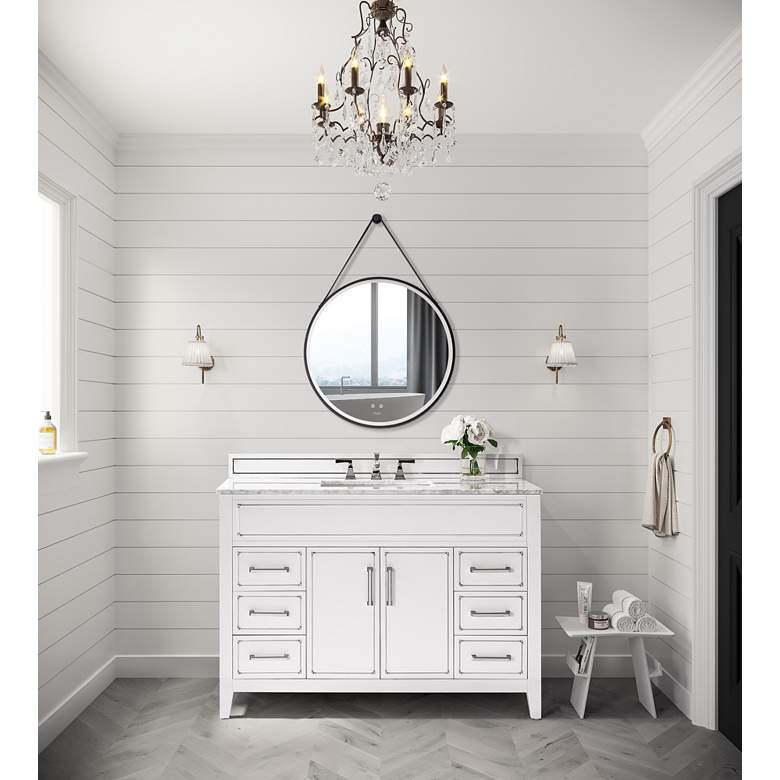 Aspen 48&quot; Wide White 2-Door Single Sink Vanity in scene