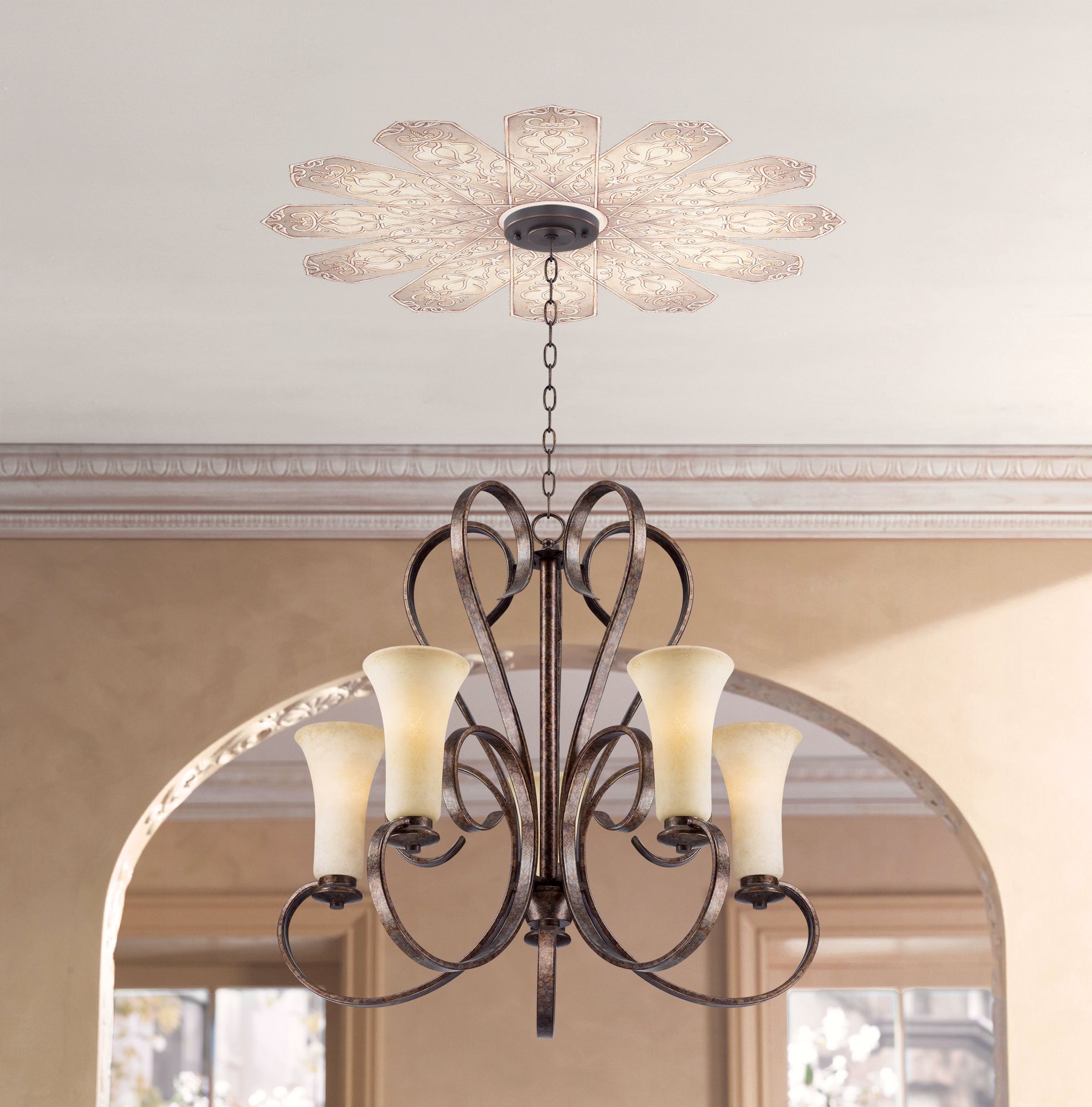 Verona Mist 26 Wide Repositionable Ceiling Medallion 2v669