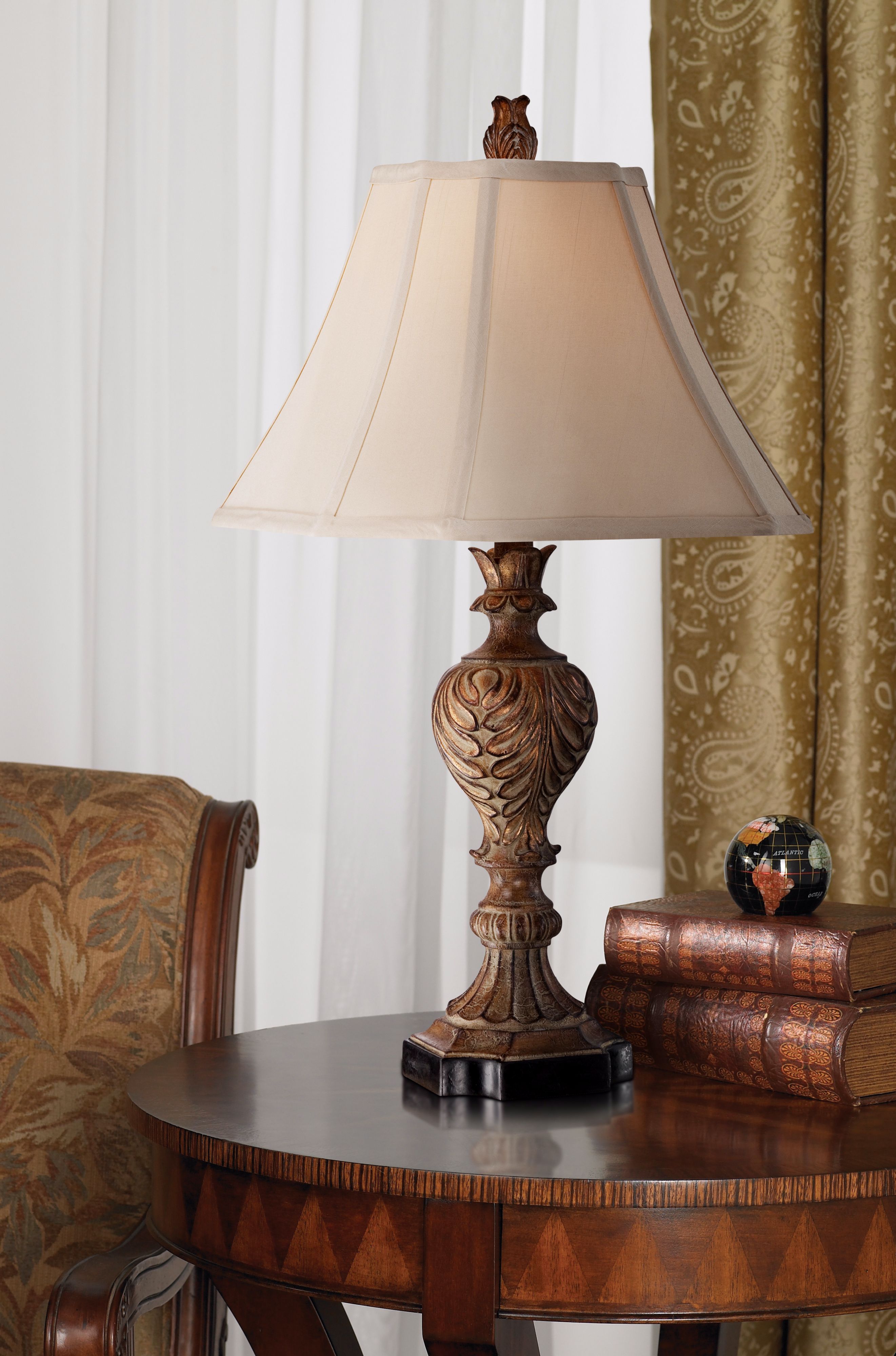 Regio Carved Brown Table Lamp X6609 Lamps Plus