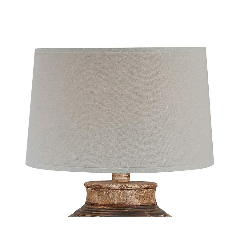 Image 2 Moxley Brown Terracotta Hydrocal Urn Table Lamp more views