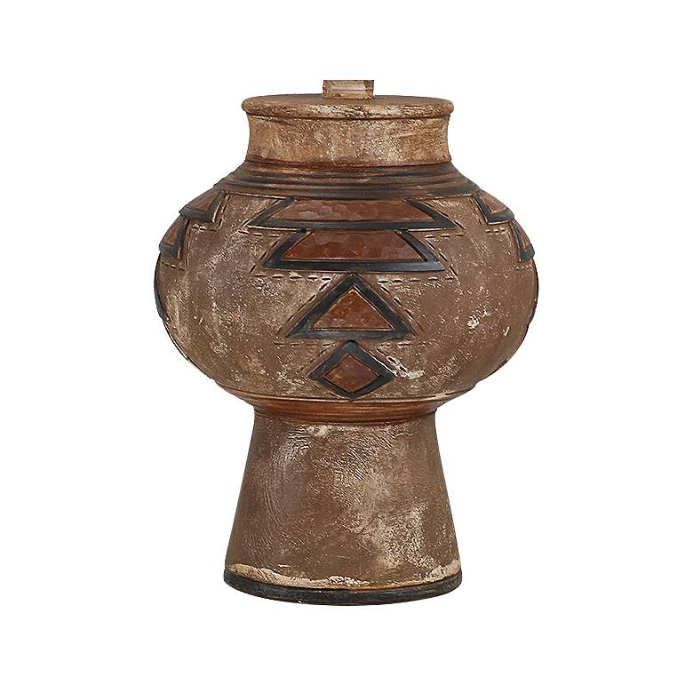 Image 3 Moxley Brown Terracotta Hydrocal Urn Table Lamp more views
