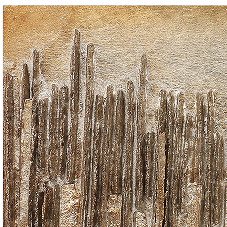 Image 3 Passages 72" Wide Metallic Rugged Wooden Wall Art more views
