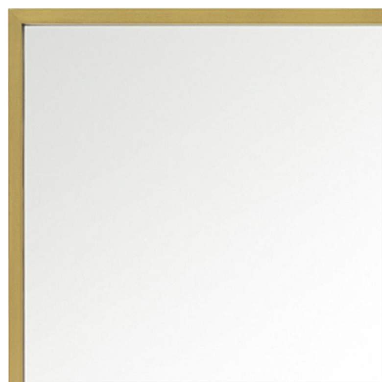 Image 2 Feiss Kit Burnished Brass 24" x 36" Rectangular Wall Mirror more views
