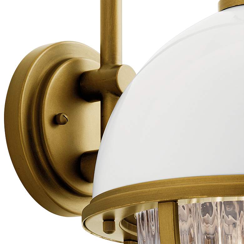 Image 4 Kichler Tollis 18"H White and Brass Outdoor Wall Light more views