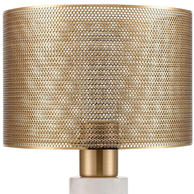Image 2 Dimond Sureshot 15" High White Aged Brass Accent Table Lamp more views