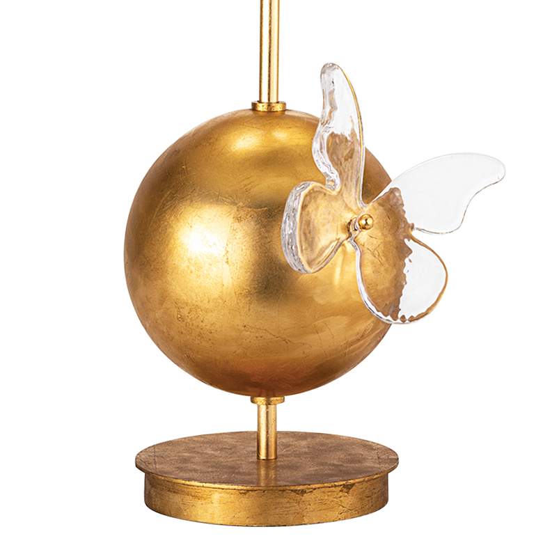 Image 4 Monarch Globe Gold Leaf and Glass Table Lamp more views