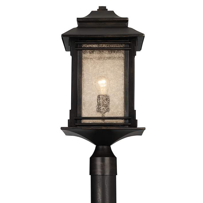 High Bronze Outdoor Post Light, How To Change Outdoor Lamp Post Bulb