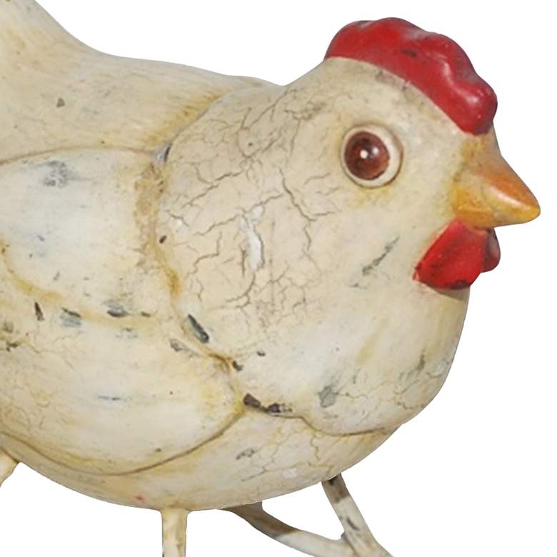Eangee Rustic Rocking Chicken 7&quot;W Metal and Wood Figurine more views