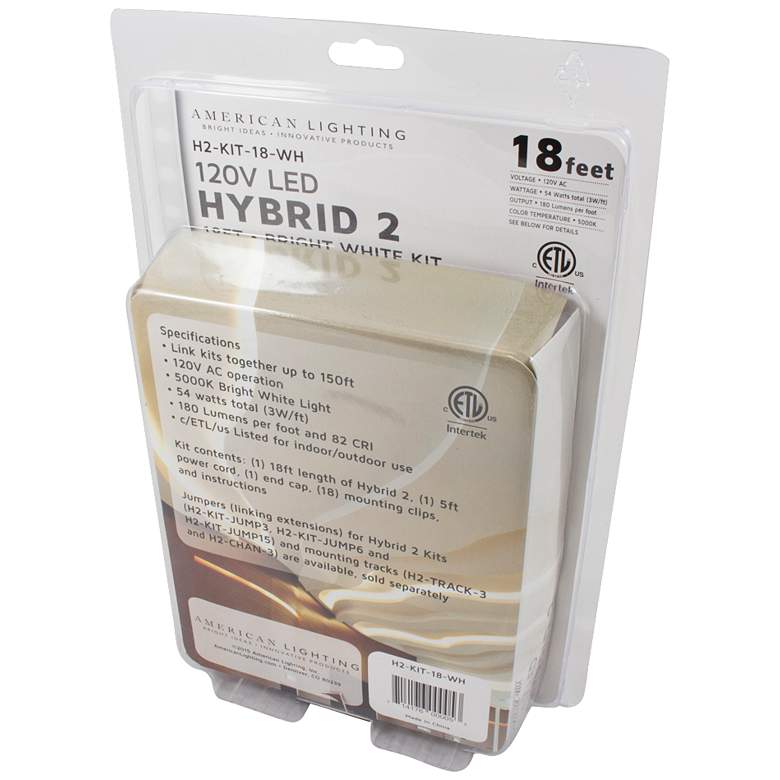 Hybrid 2 18-Foot Bright White LED Tape Light Kit more views