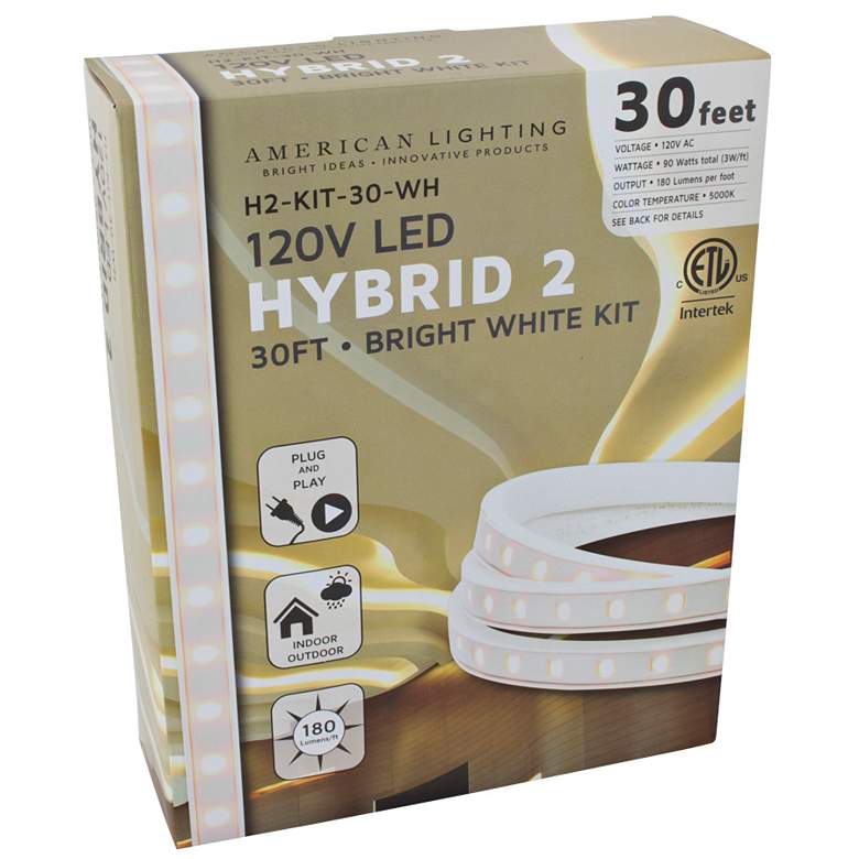 Hybrid 2 30-Foot Bright White LED Tape Light Kit more views