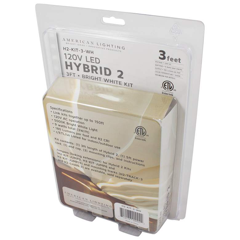Hybrid 2 3-Foot Bright White LED Tape Light Kit more views