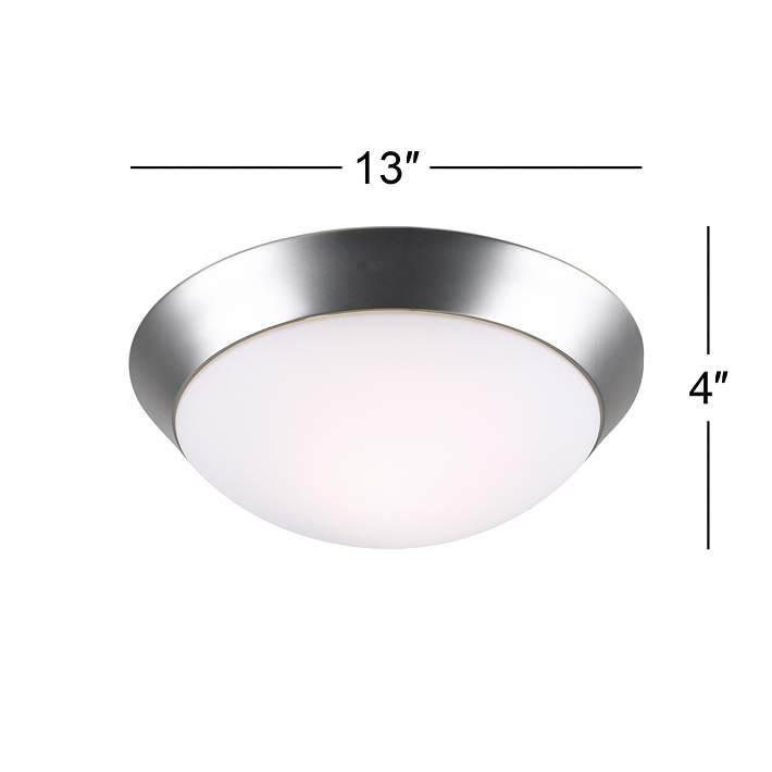 Davis 13 Wide Brushed Nickel Ceiling Light Fixture 12088 Lamps Plus - Davis 13 Wide Brushed Nickel Ceiling Light Fixture