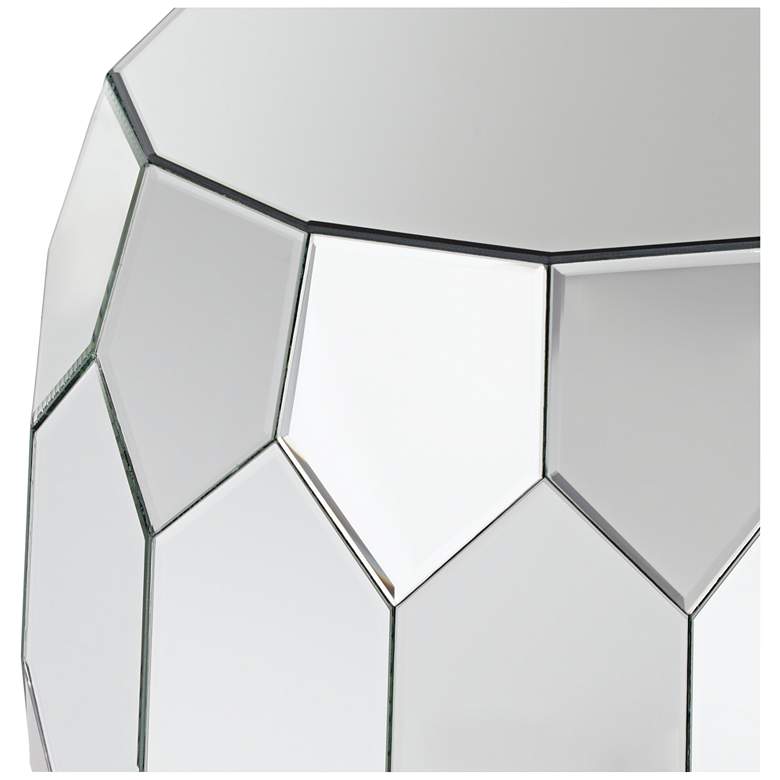 Vezzena 22&quot; High Mirrored Geometric End Table more views