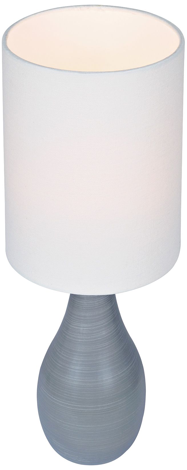 Quatro 31" High Gray Modern Table Lamp with White Shade 12F47 Lamps Plus