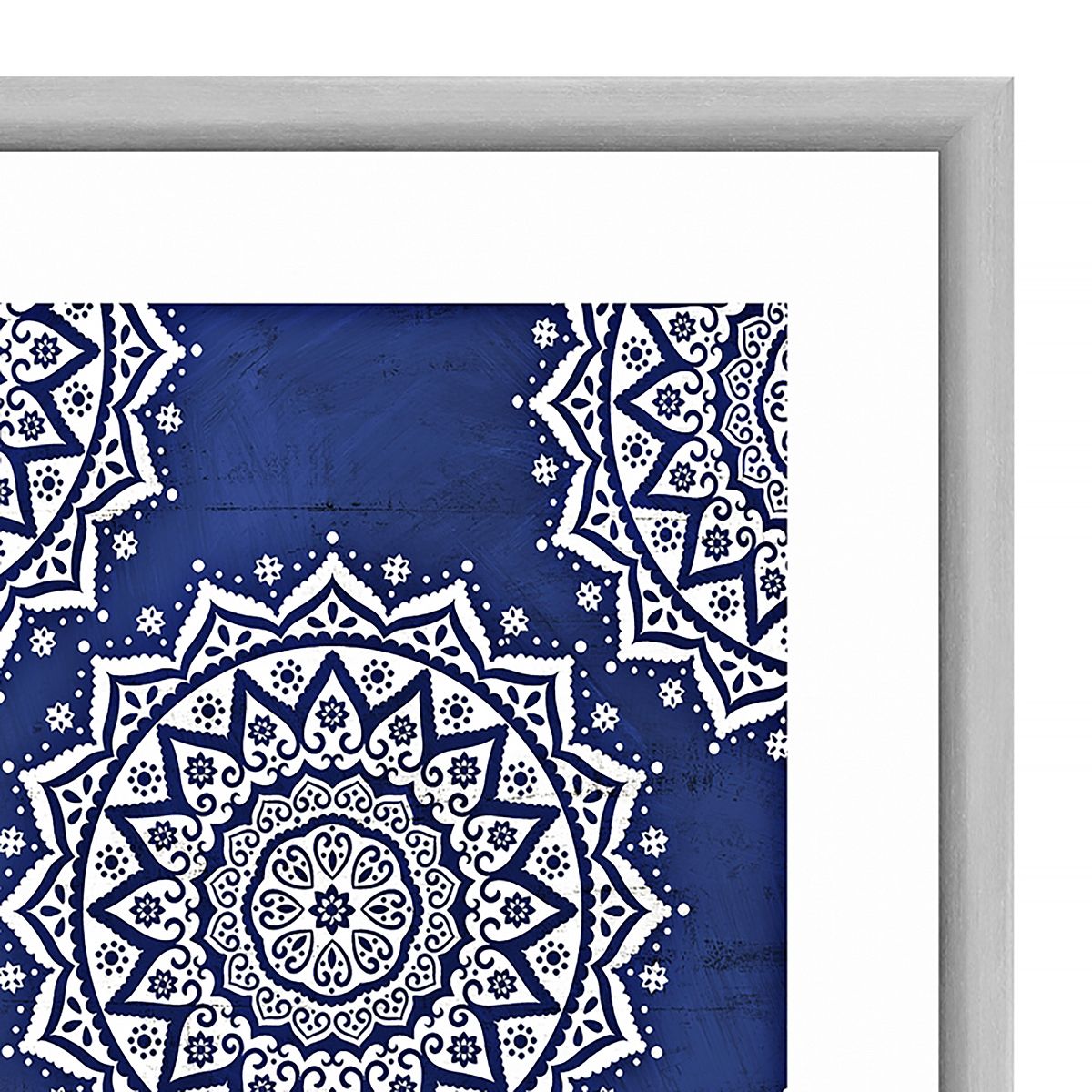 Blue Boho Pattern 22" High 2Piece Framed Giclee Wall Art Set 12P21 Lamps Plus