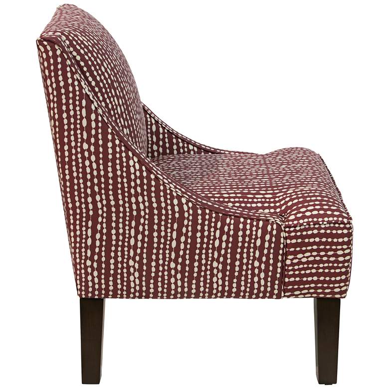 Image 3 Uptown Line Dot Holiday Red Fabric Swoop Armchair more views