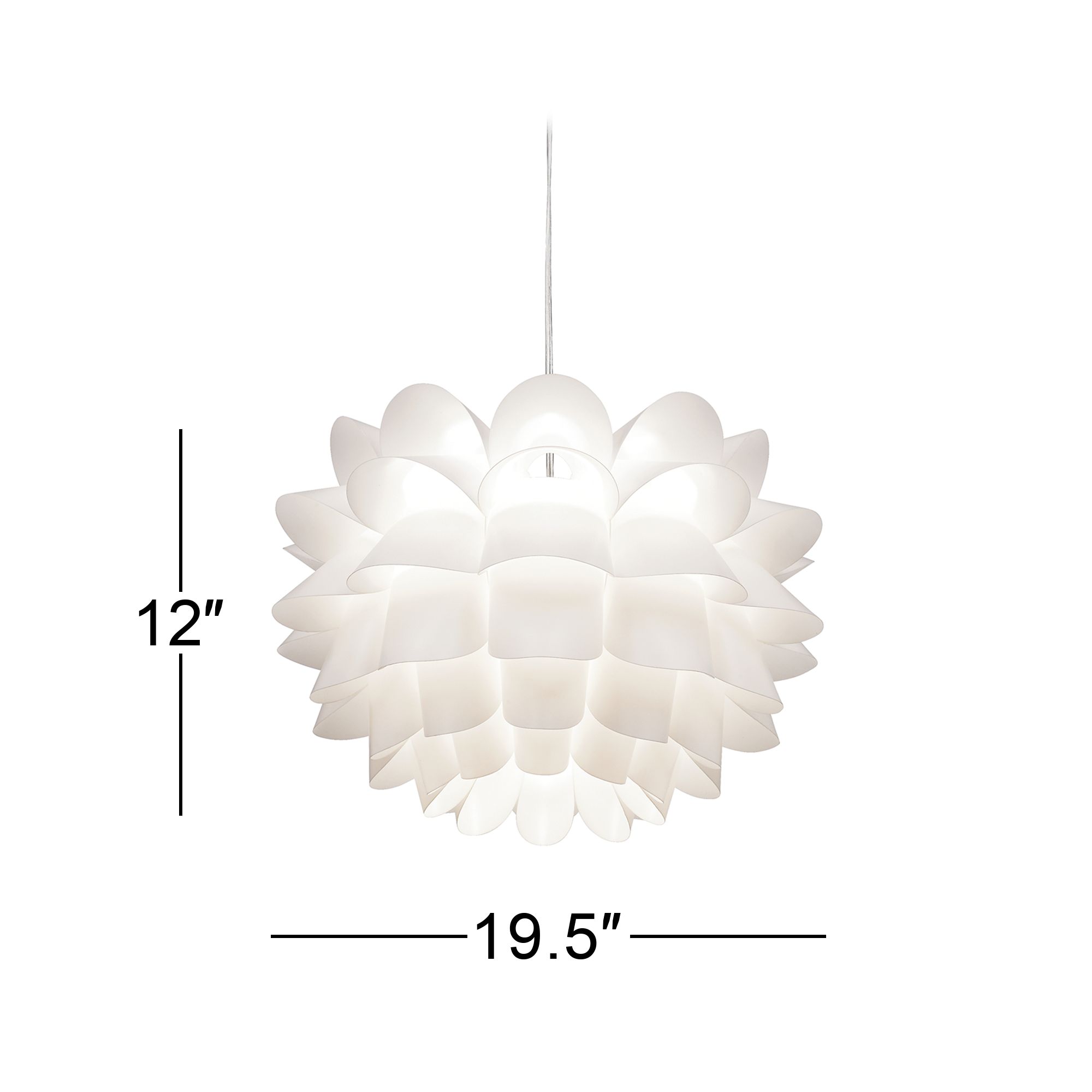 white flower ceiling light