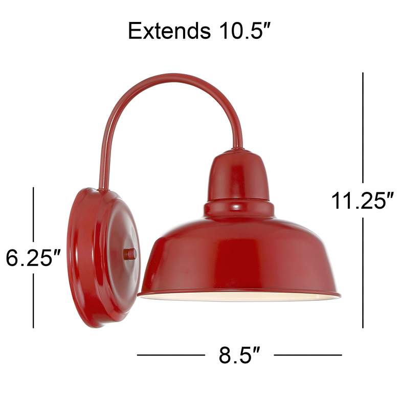 Urban Barn 11 1/4&quot; High Red Indoor-Outdoor Wall Light more views