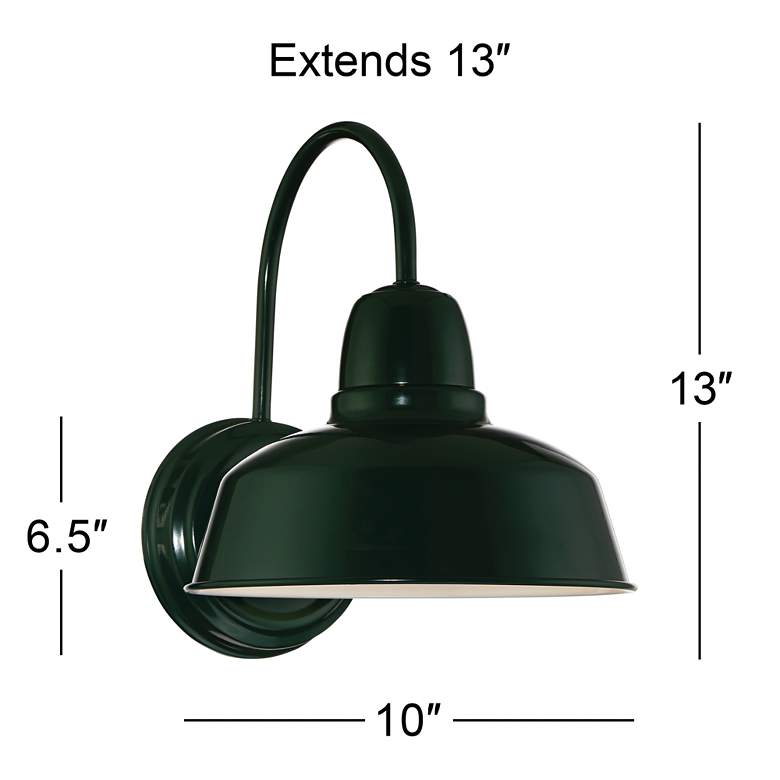 Urban Barn Collection 13&quot; High Green Outdoor Wall Light more views