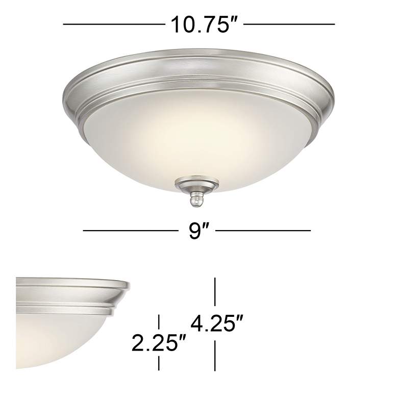 Melana 10 3/4&quot; Wide Brushed Nickel LED Ceiling Light more views