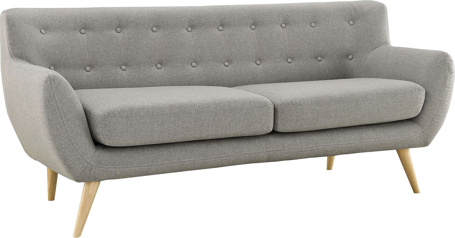 Remark Light Gray 74" Wide Fabric Tufted Sofa 13H83 Lamps Plus