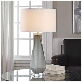 Uttermost Annatoli Unpolished Charcoal Glass Table Lamp more views