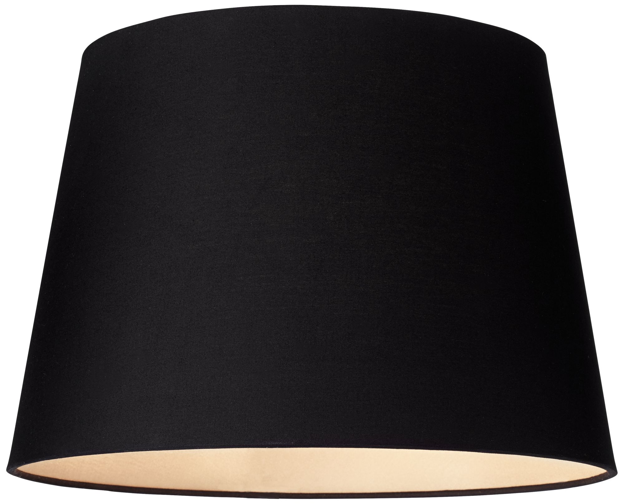 Black and Antique Gold Drum Lamp Shade 11x12x10 (Spider) 14H31