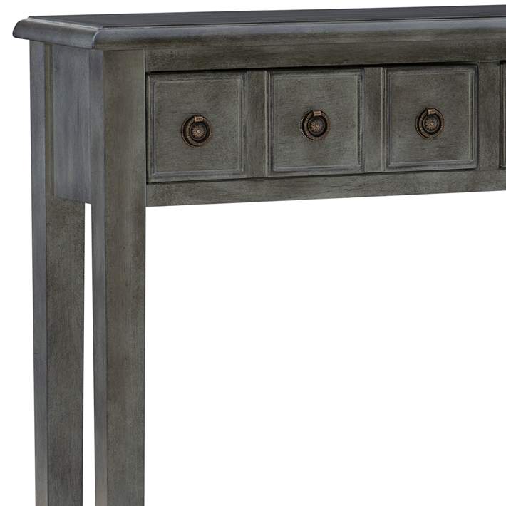 Sadie 60 Wide Large Gray 4 Drawer, 60 Console Table Gray