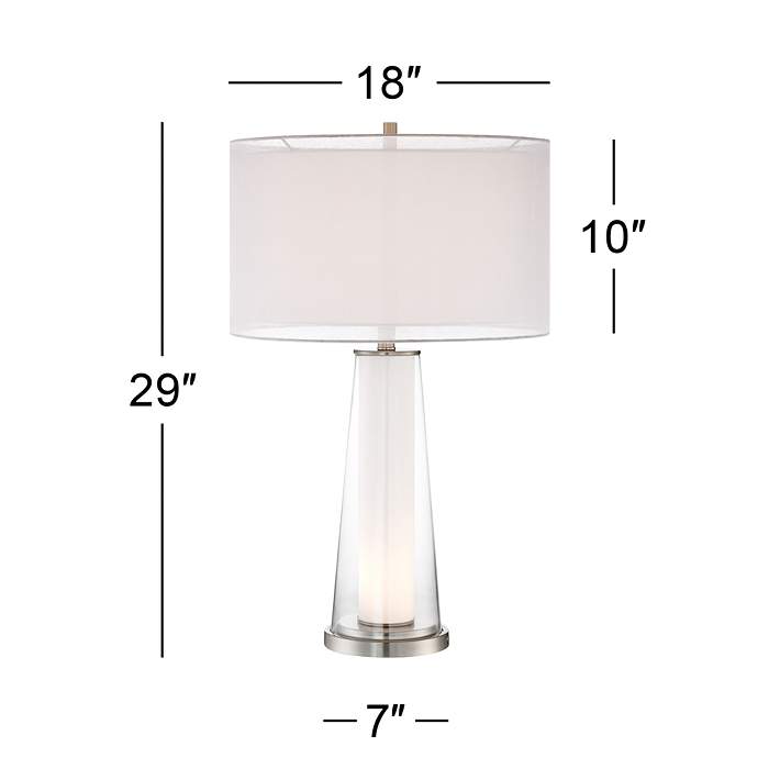Frosted Inner Nightlight Table Lamp, Frosted Glass Desk Lamp Shade