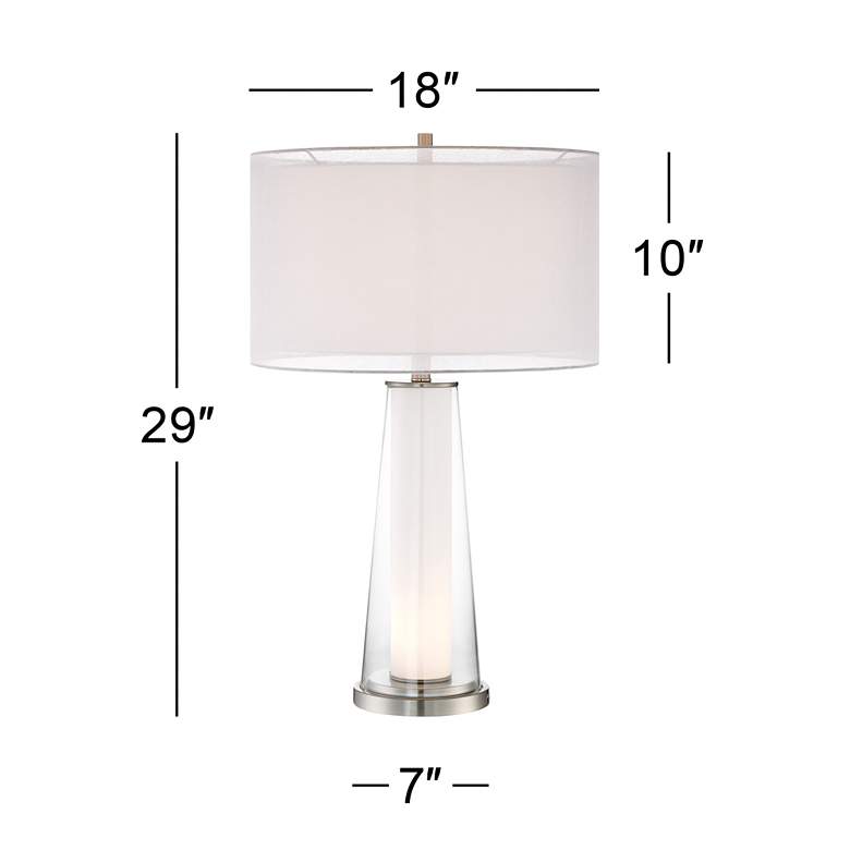 Bruno Clear Glass with Frosted Inner Nightlight Table Lamp more views
