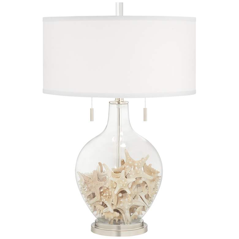 Image 3 Clear Glass Fillable Toby Table Lamp more views