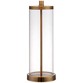 Glass and Gold Cylinder Fillable Table Lamp Set of 2 more views