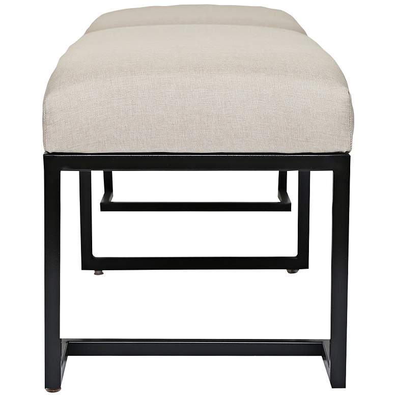 Image 3 Ashley 70" Wide Sand Linen 2-Seat Modern Bench more views