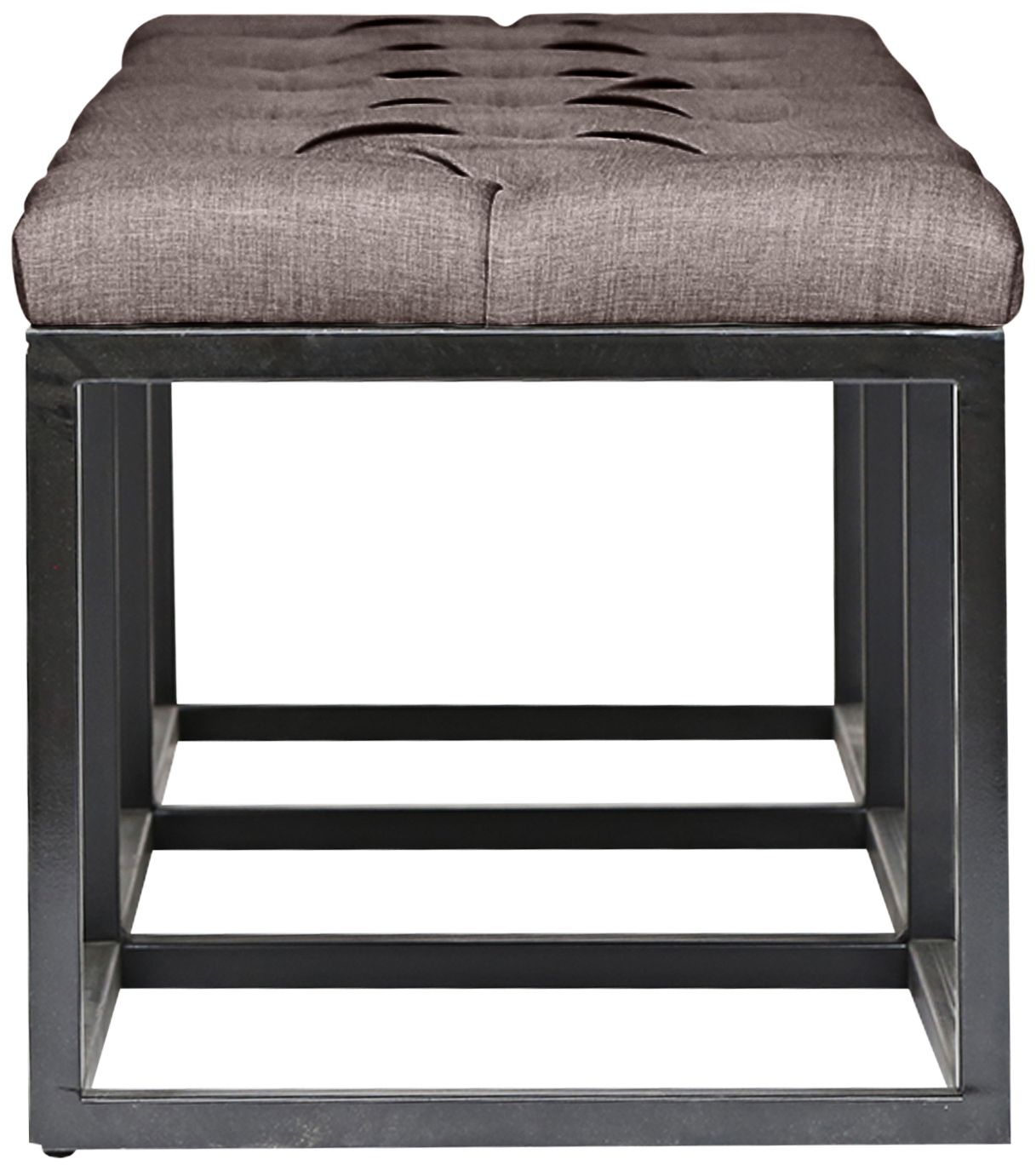 Beford Gray Linen Tufted Bench 17X17