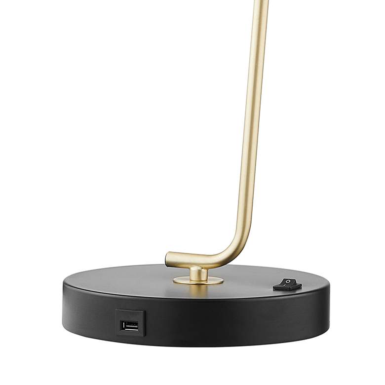 Image 4 Lite Source Roden Black and Antique Brass USB Desk Lamp more views
