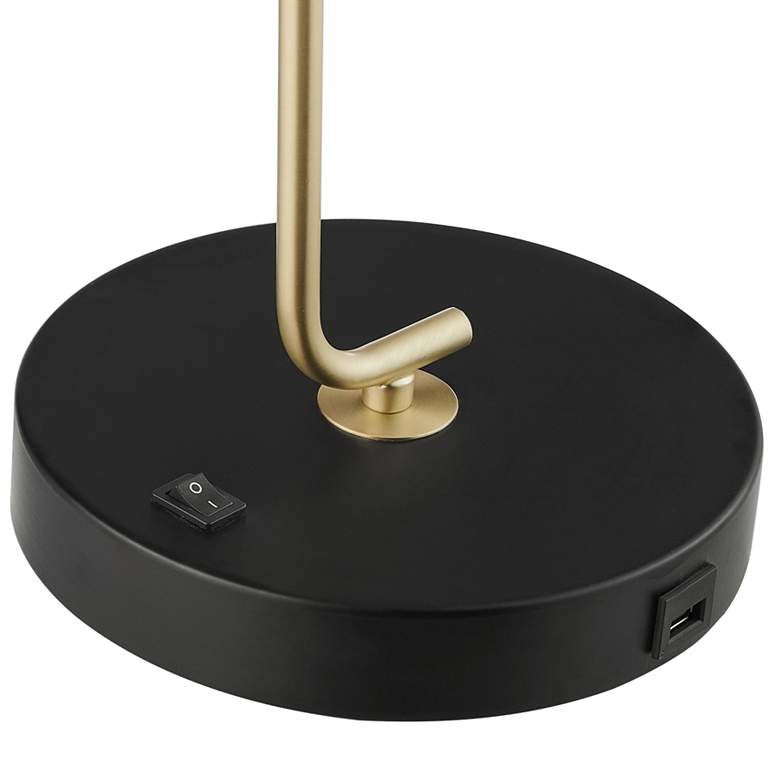 Image 5 Lite Source Roden Black and Antique Brass USB Desk Lamp more views