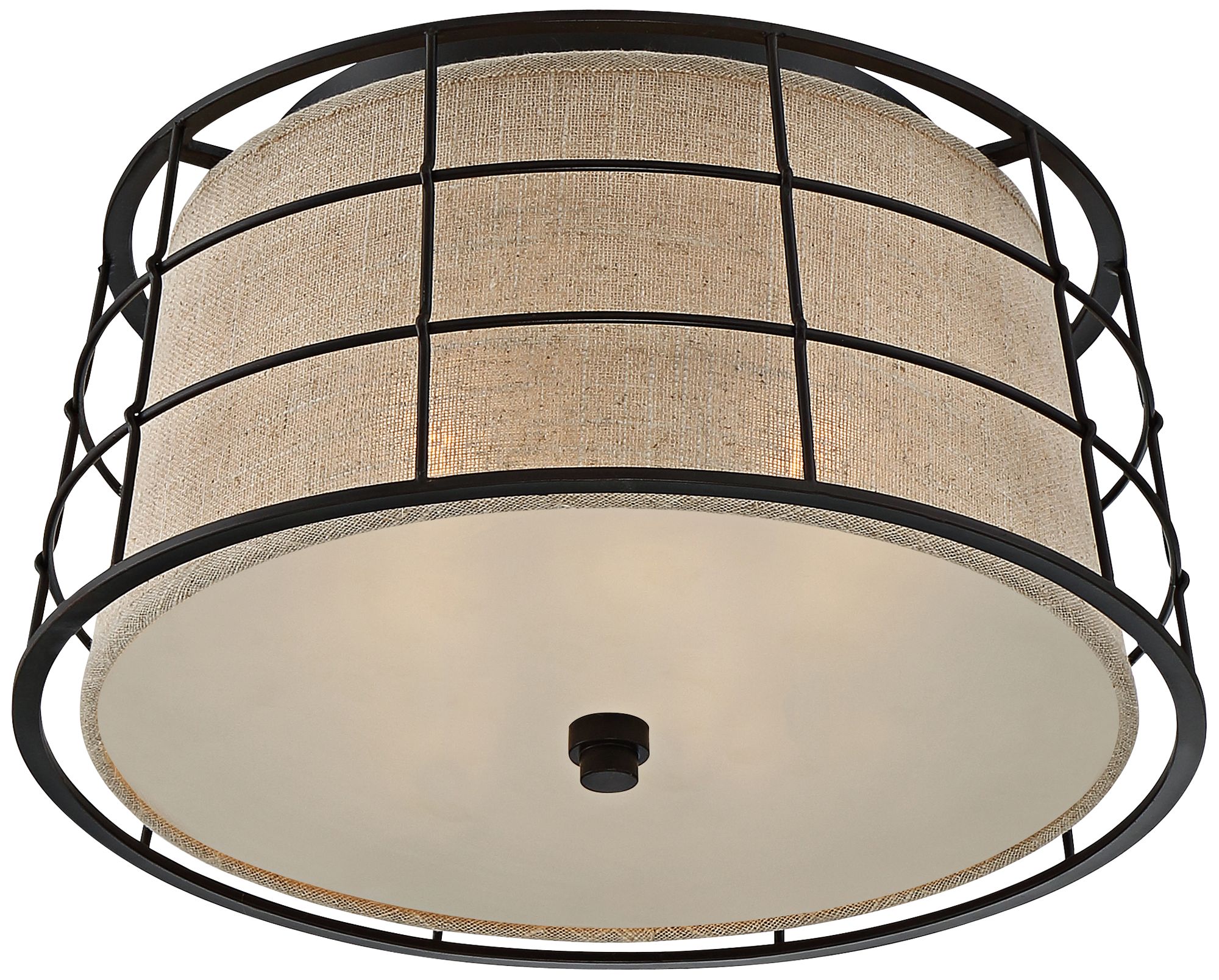 Quoizel Landings 16" Wide Mottled Cocoa Ceiling Light 18C41 Lamps Plus