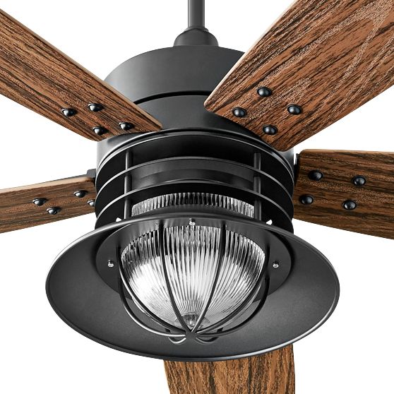 Home Kitchen Old World Hudson One Light Patio Ceiling Fan
