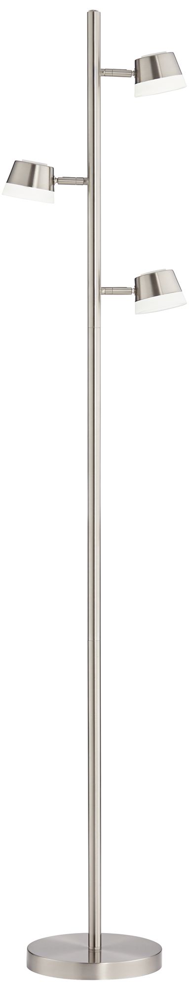 Merlin Satin Nickel Trac Tree 3Light LED Floor Lamp 18P50 Lamps Plus