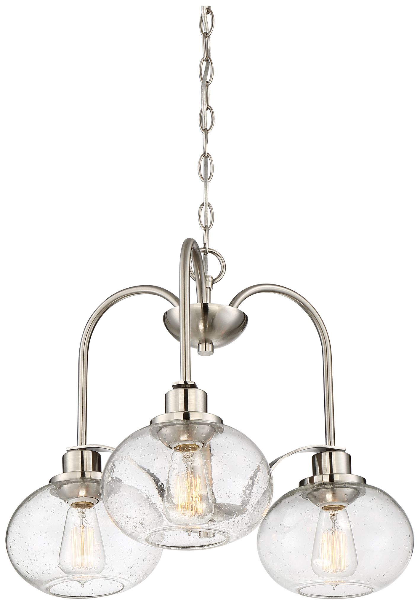 Quoizel Trilogy 22" Wide Brushed Nickel 3Light Chandelier 18T83 Lamps Plus