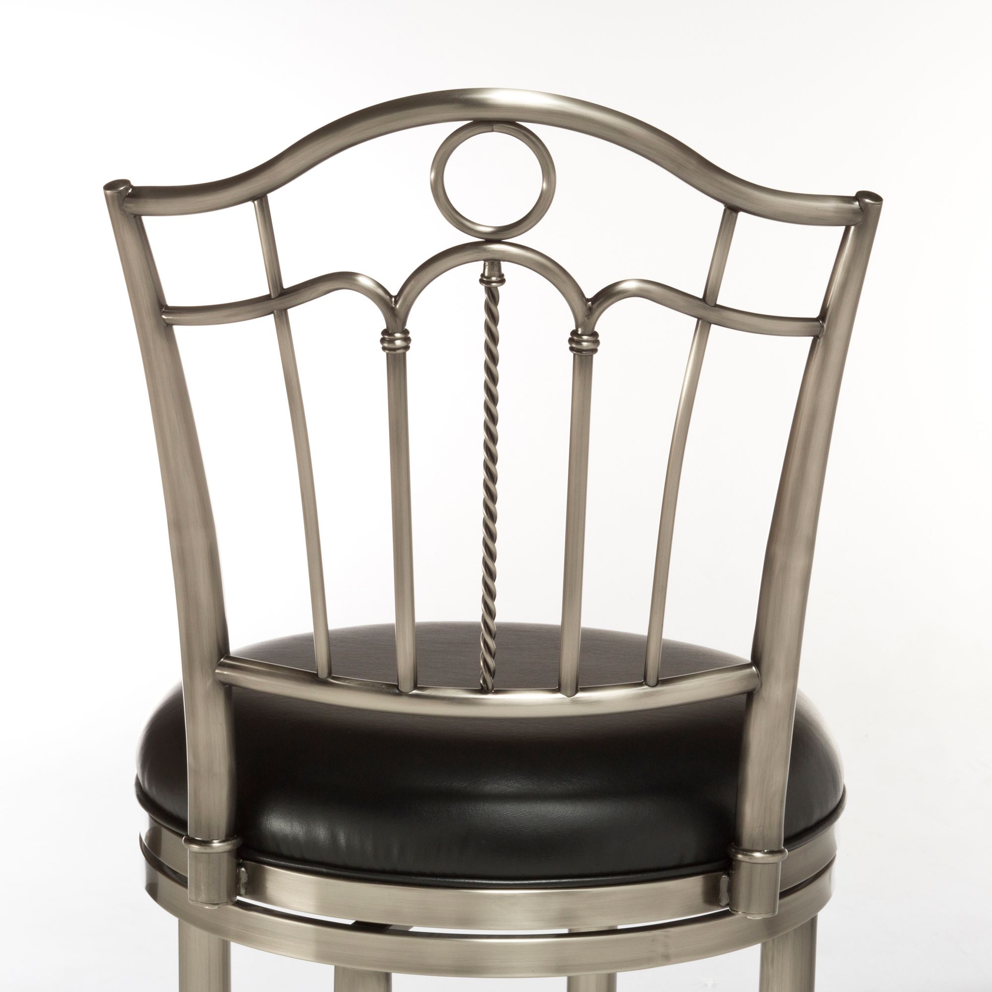 Hillsdale Portland 26" Black Vinyl Swivel Counter Stool 19M31