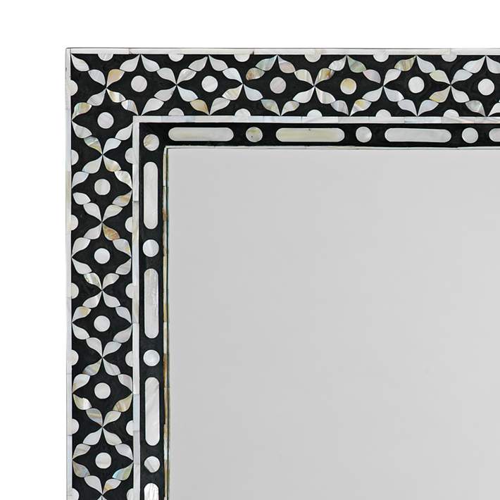 Evelyn Mother Of Pearl 24 X 36, Mother Of Pearl Framed Mirror