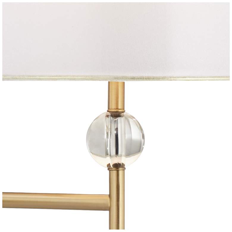 Kohle Brass and Acrylic Ball Swing Arm Plug-In Wall Lamp with Cord Cover more views