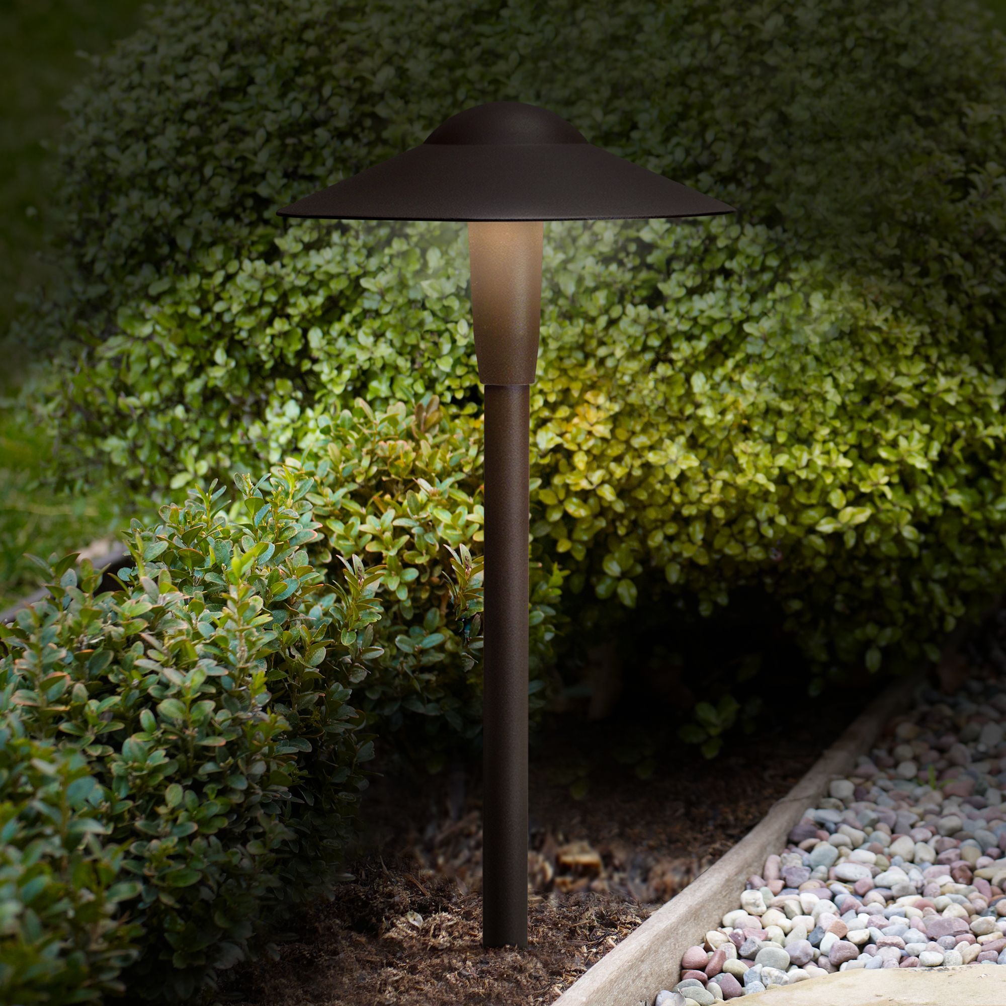 Kichler Landscape 16" High 2700K LED Bronze Dome Path Light 1G076