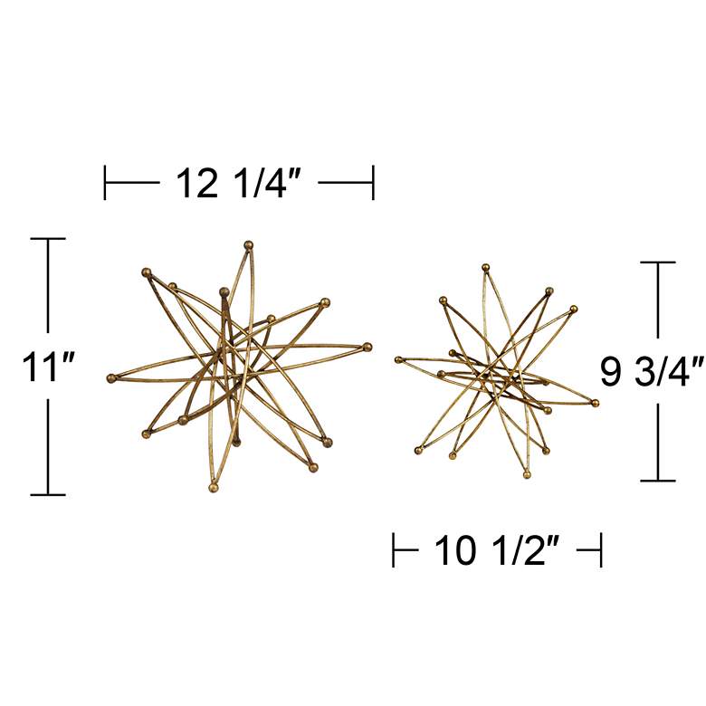 Constanza Gold Finish Modern Geometric Accents - Set of 2 more views