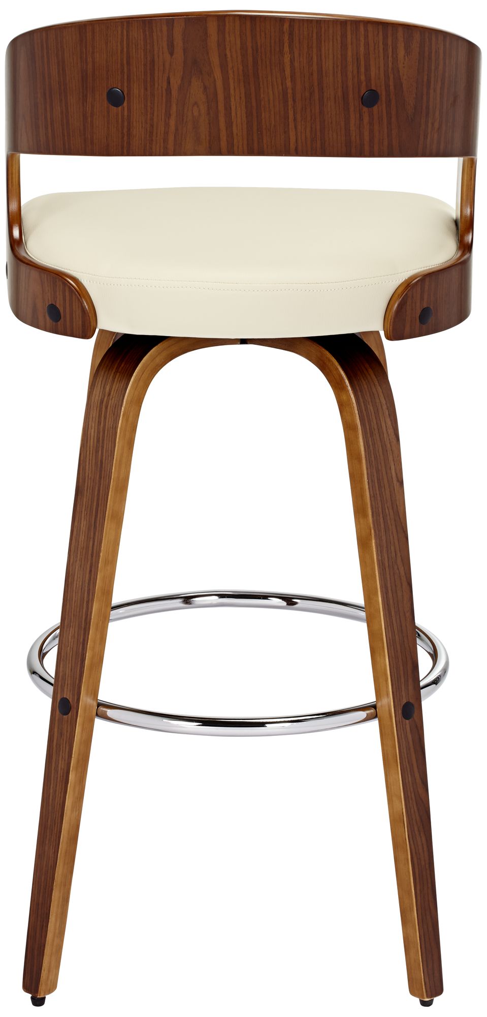 Shelly 30" Cream Faux Leather Modern Swivel Bar Stool 1J153 Lamps Plus